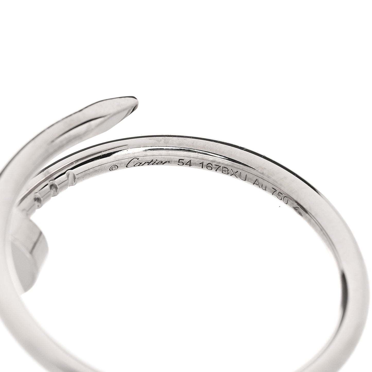 18K White Gold Small Juste Un Clou Ring 54 7