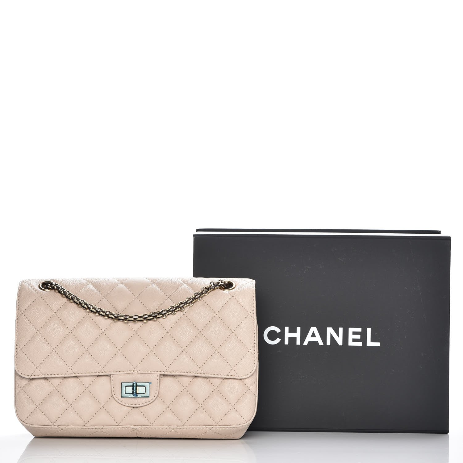Chanel Calfskin Quilted 2.55 Reissue 226 Flap Beige Clair 9 of 9