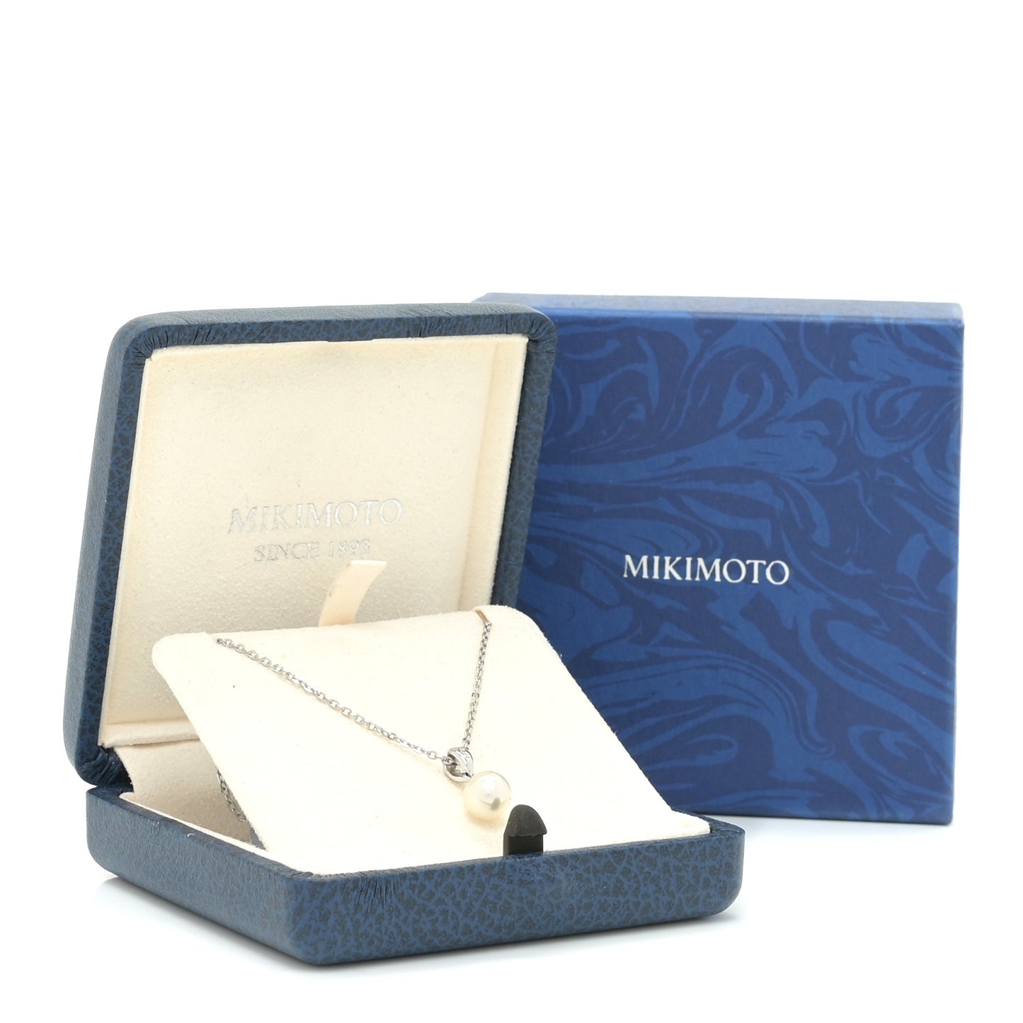 Sterling Silver Akoya Pearl 7mm Drop Pendant Necklace