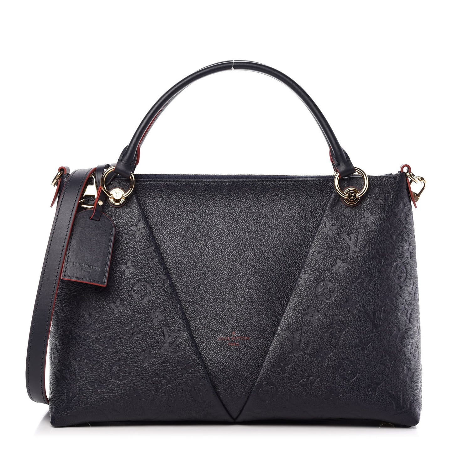 Empreinte V Tote MM Marine Rouge