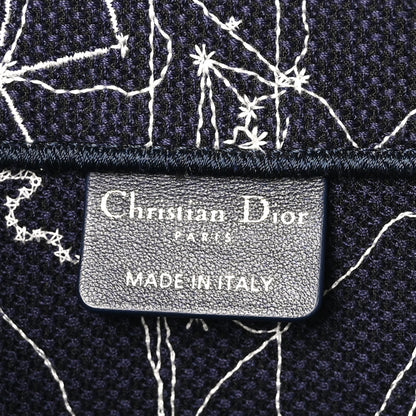 Christian Dior Canvas Embroidered Medium Zodiac Book Tote Blue Multicolor 6 of 10
