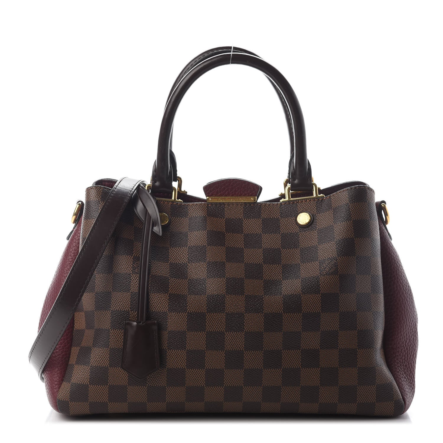 Louis Vuitton Damier Ebene Cuir Taurillon Brittany Bordeaux 1 of 8