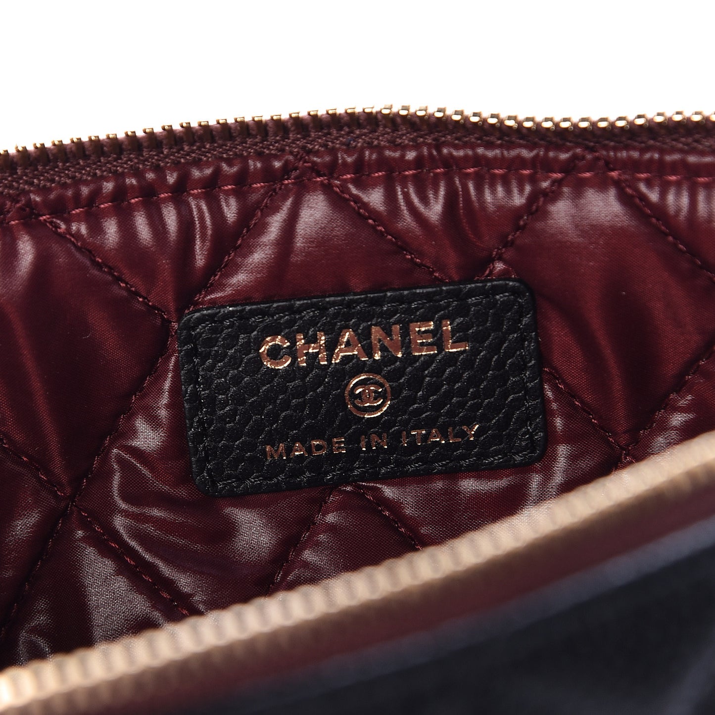 Caviar Quilted Small Pouch Black