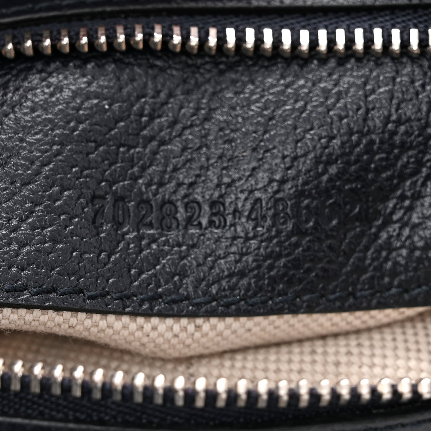 Gucci GG Supreme Monogram Textured Calfskin Web Large Attache Shoulder Bag Beige Blue 7 of 11