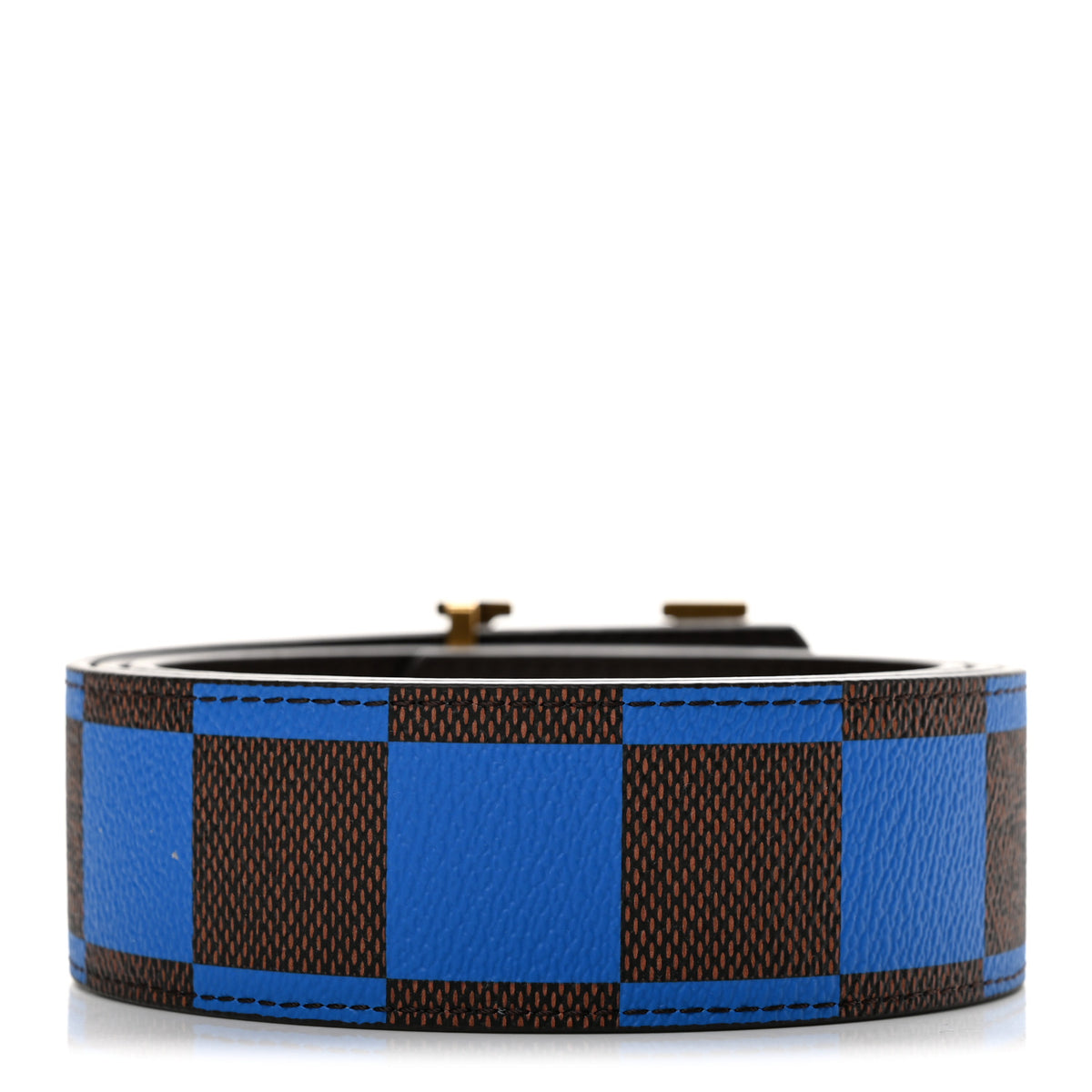 Louis Vuitton Damier Pop 40mm LV Initiales Belt 95 38 Blue 2 of 7