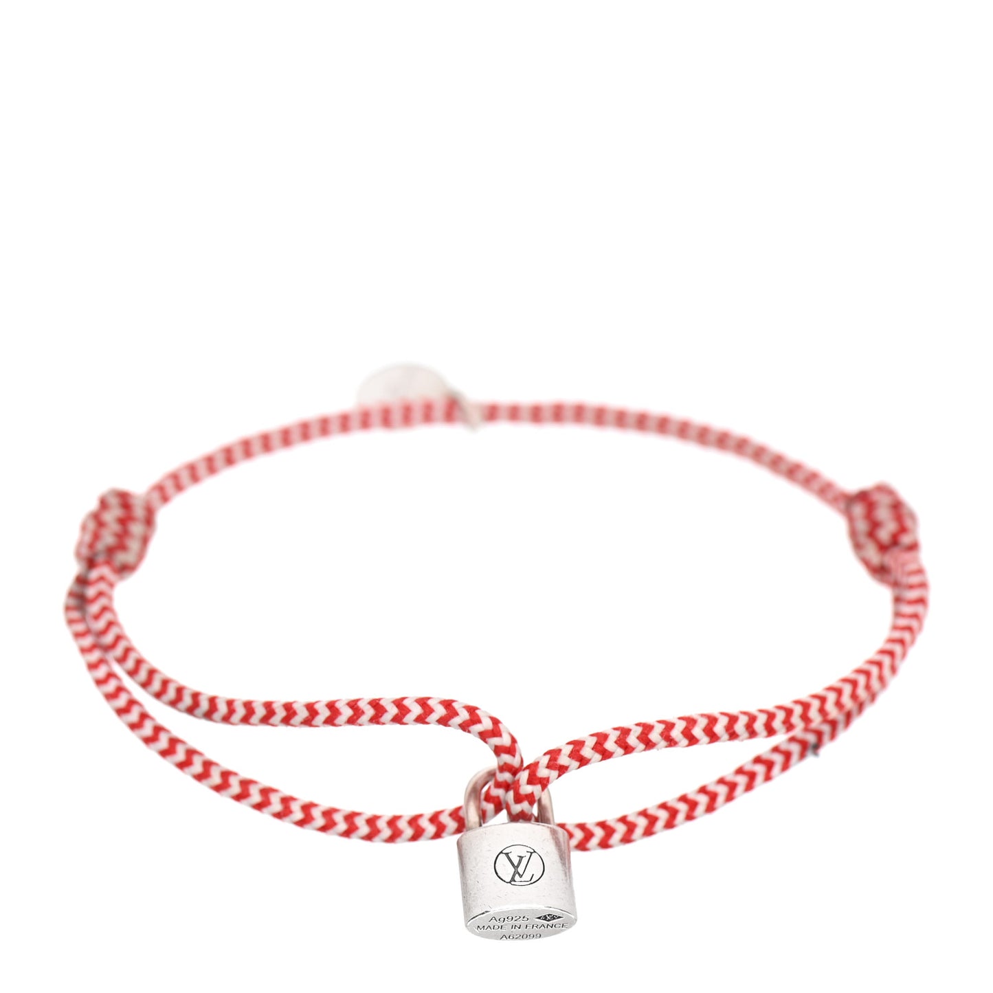 X UNICEF Sterling Silver Lockit Bracelet Red White