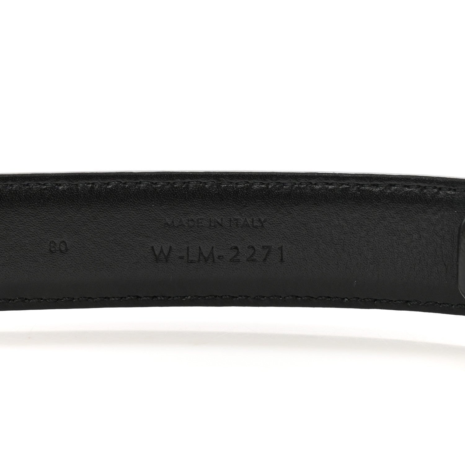 Celine Box Calfskin Medium 25mm Triomphe Belt 80 32 Black 6 of 8