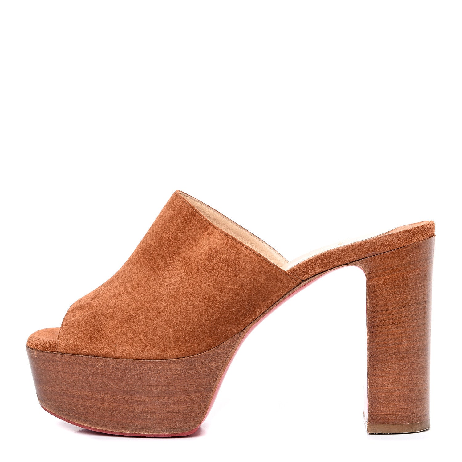 Christian Louboutin Veau Velours 110 Platform Mules 38.5 Cannelle 1 of 10