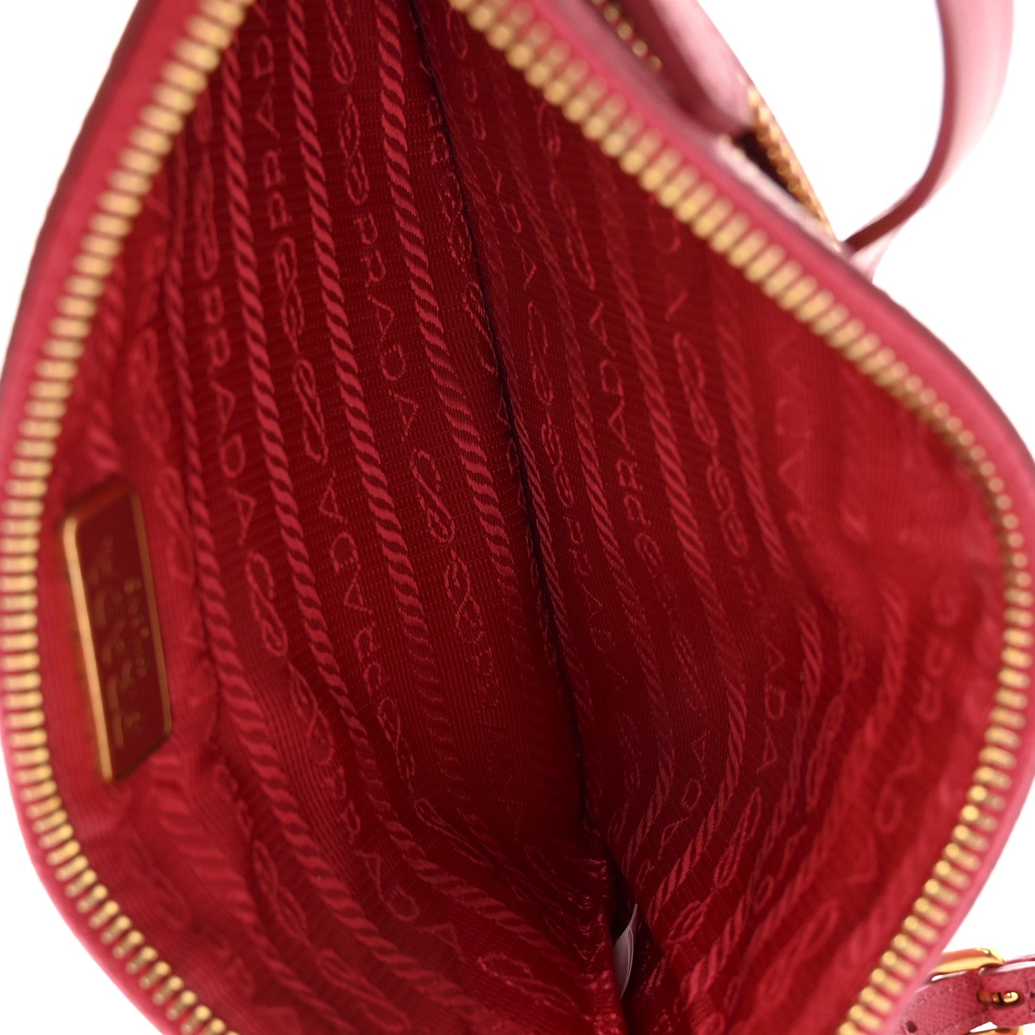 Prada Saffiano Lux Crossbody Bag Peonia 5 of 12