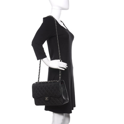 Chanel Caviar Quilted Jumbo Double Flap Black 3 of 12