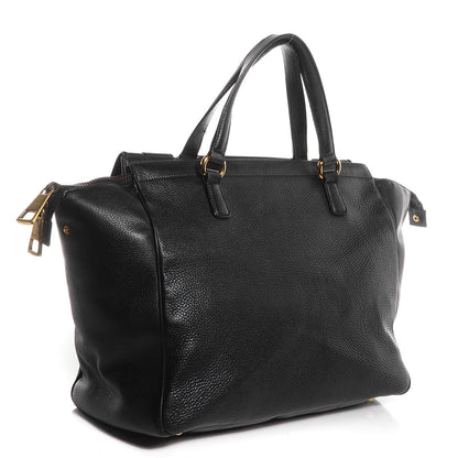 Gucci Pebbled Calfskin Medium 1973 Top Handle Satchel Black 3 of 7