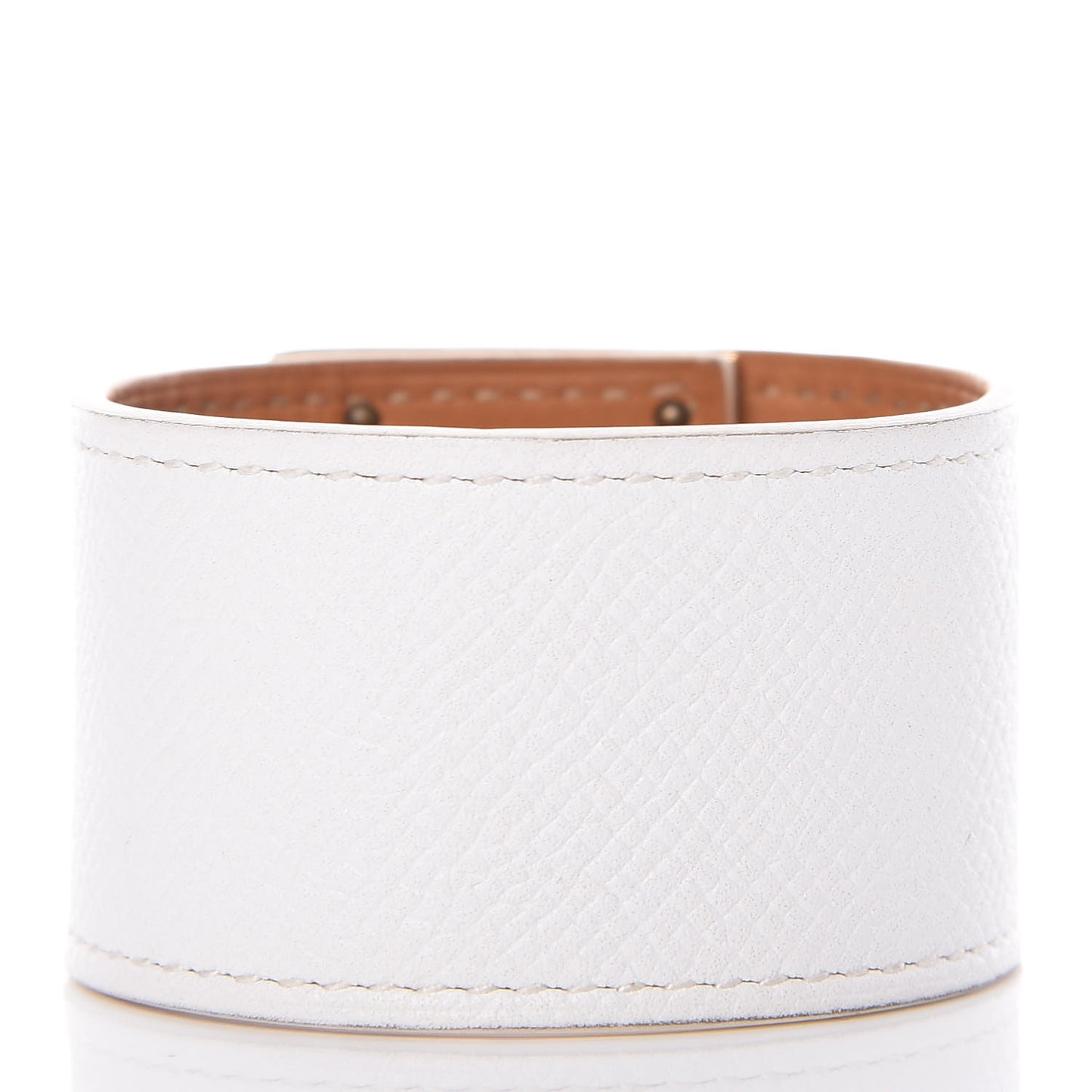 Epsom Kelly Dog Bracelet White