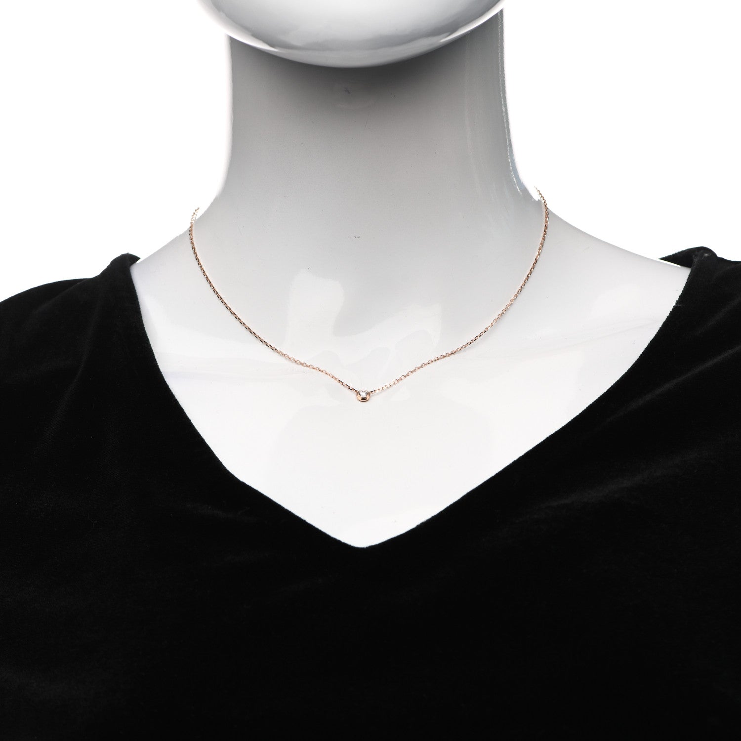 Cartier 18K Pink Gold Diamond SM D'Amour Pendant Necklace 2 of 6