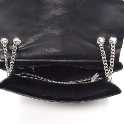 Saint Laurent Calfskin Y Quilted Monogram Large Loulou Chain Satchel Black 6 of 12
