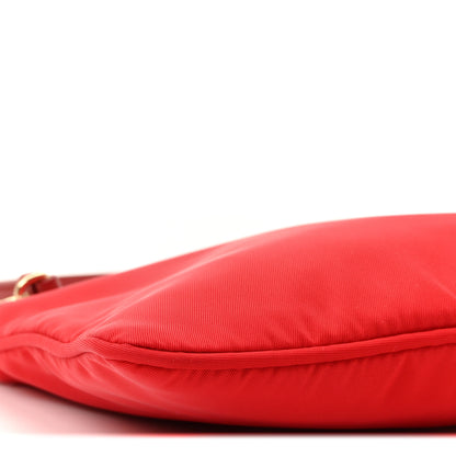 Prada Re-Nylon Vela Saffiano Mini Pochette Bag Rosso 8 of 9