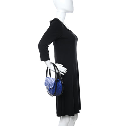 Chanel Quilted Lambskin Small Hula Hoop Flap Dark Blue 2 of 10