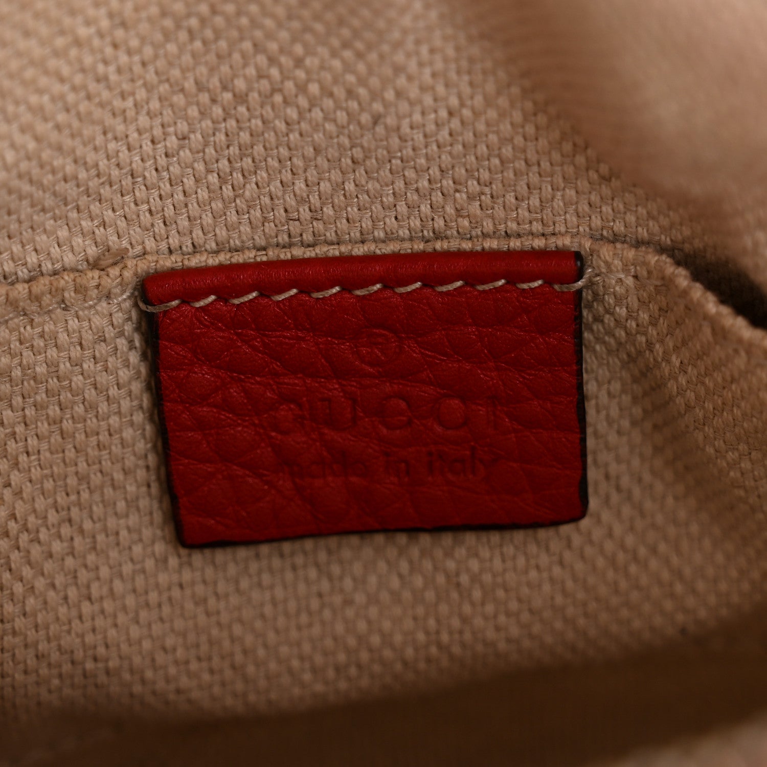 Gucci Pebbled Calfskin Mini Soho Chain Bag Tabasco Red 6 of 11