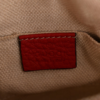 Gucci Pebbled Calfskin Mini Soho Chain Bag Tabasco Red 6 of 11