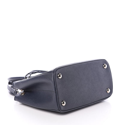 Prada Saffiano Mini Galleria Double Zip Tote Baltico 3 of 8