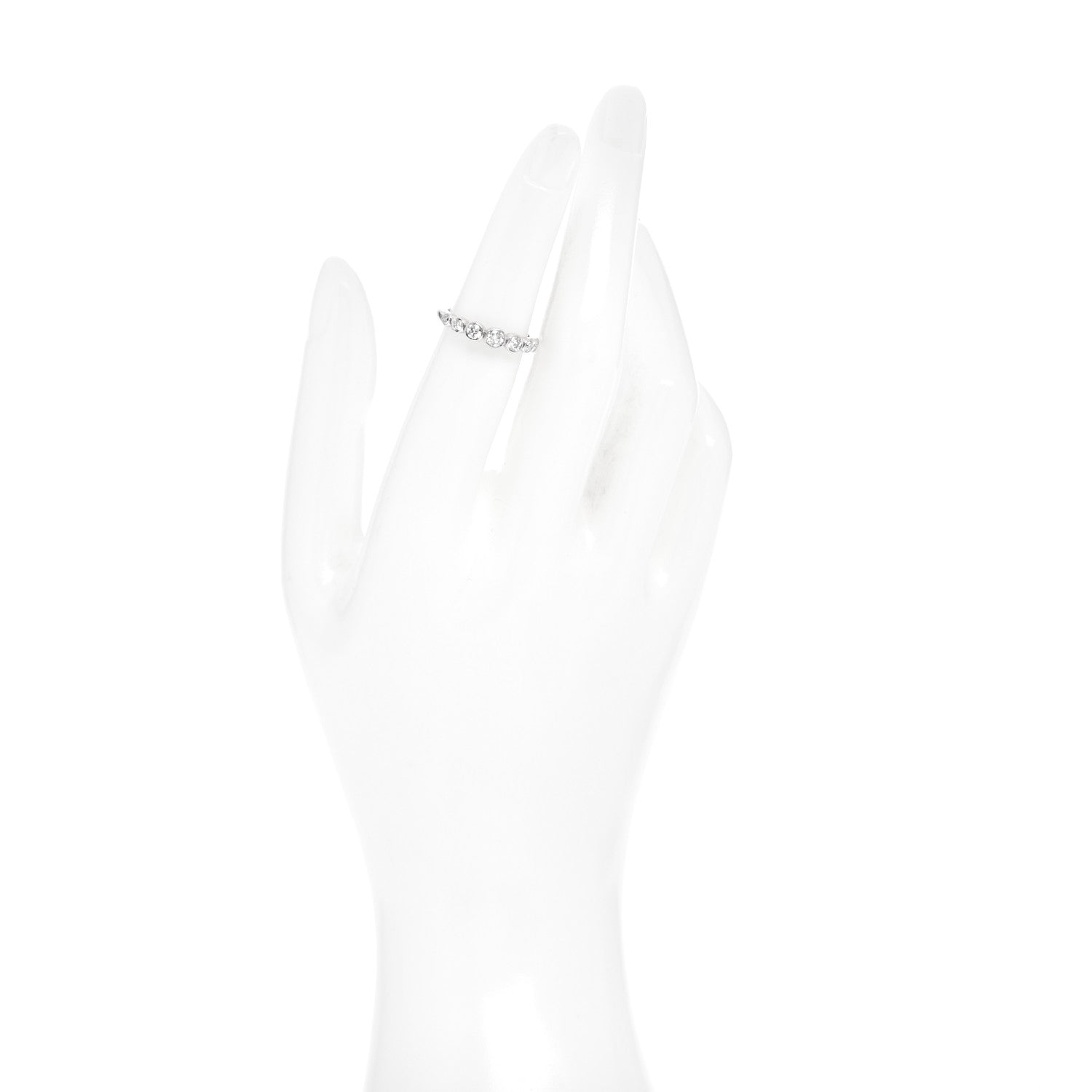 Tiffany Platinum Diamond Jazz Graduated Band Ring 49 4.75 2 of 5
