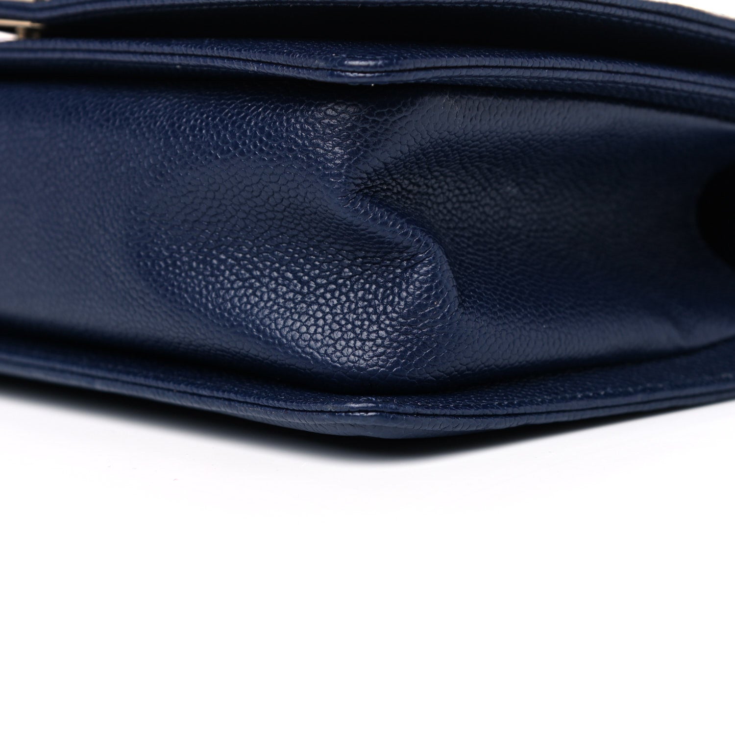 Chanel Caviar Chevron Quilted Medium Boy Flap Navy 10 of 11