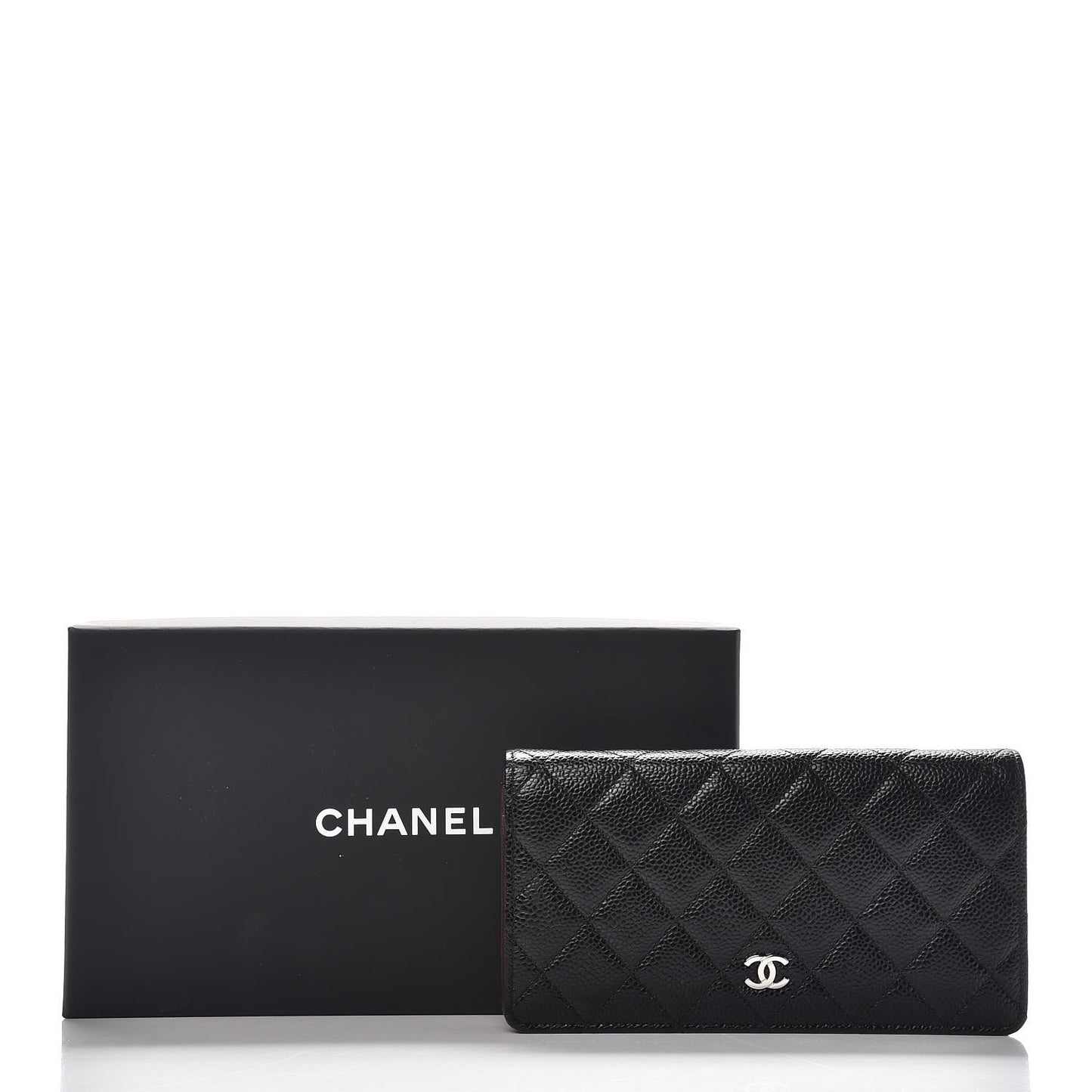 Caviar Quilted Yen Wallet Black