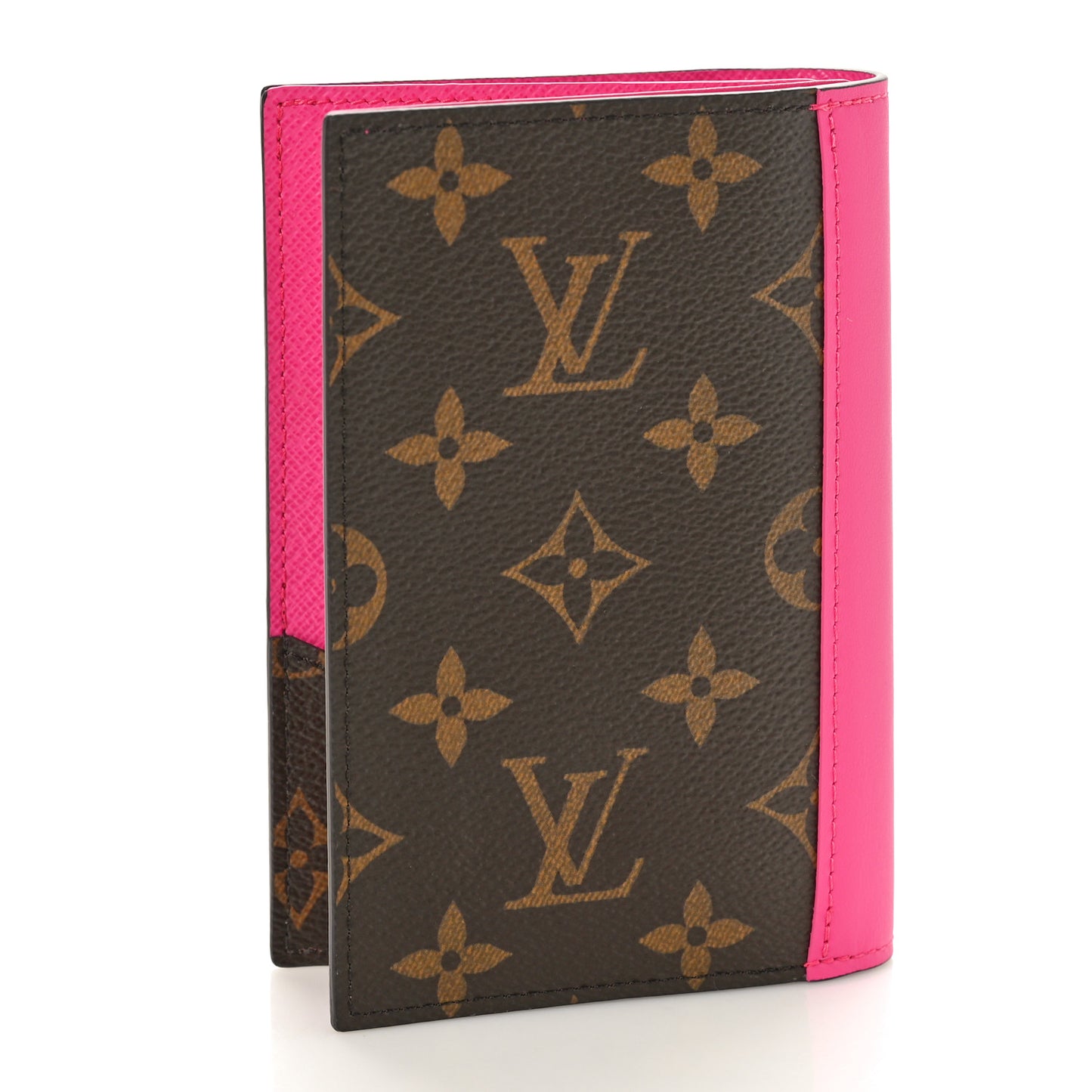 Monogram Macassar Passport Cover Fuchsia