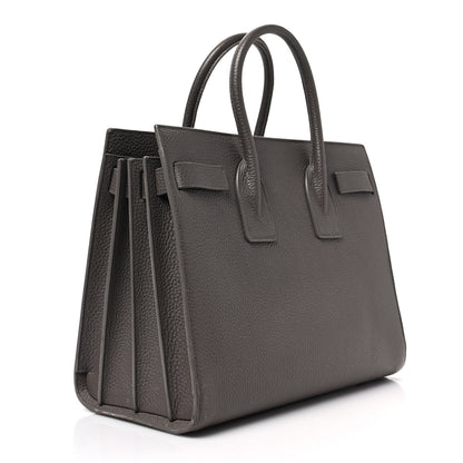 Saint Laurent Grained Calfskin Small Sac De Jour Fog 3 of 9