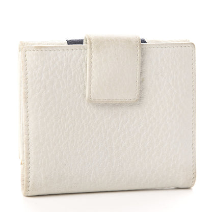 Gucci Goatskin Web French Flap Wallet White 3 of 13