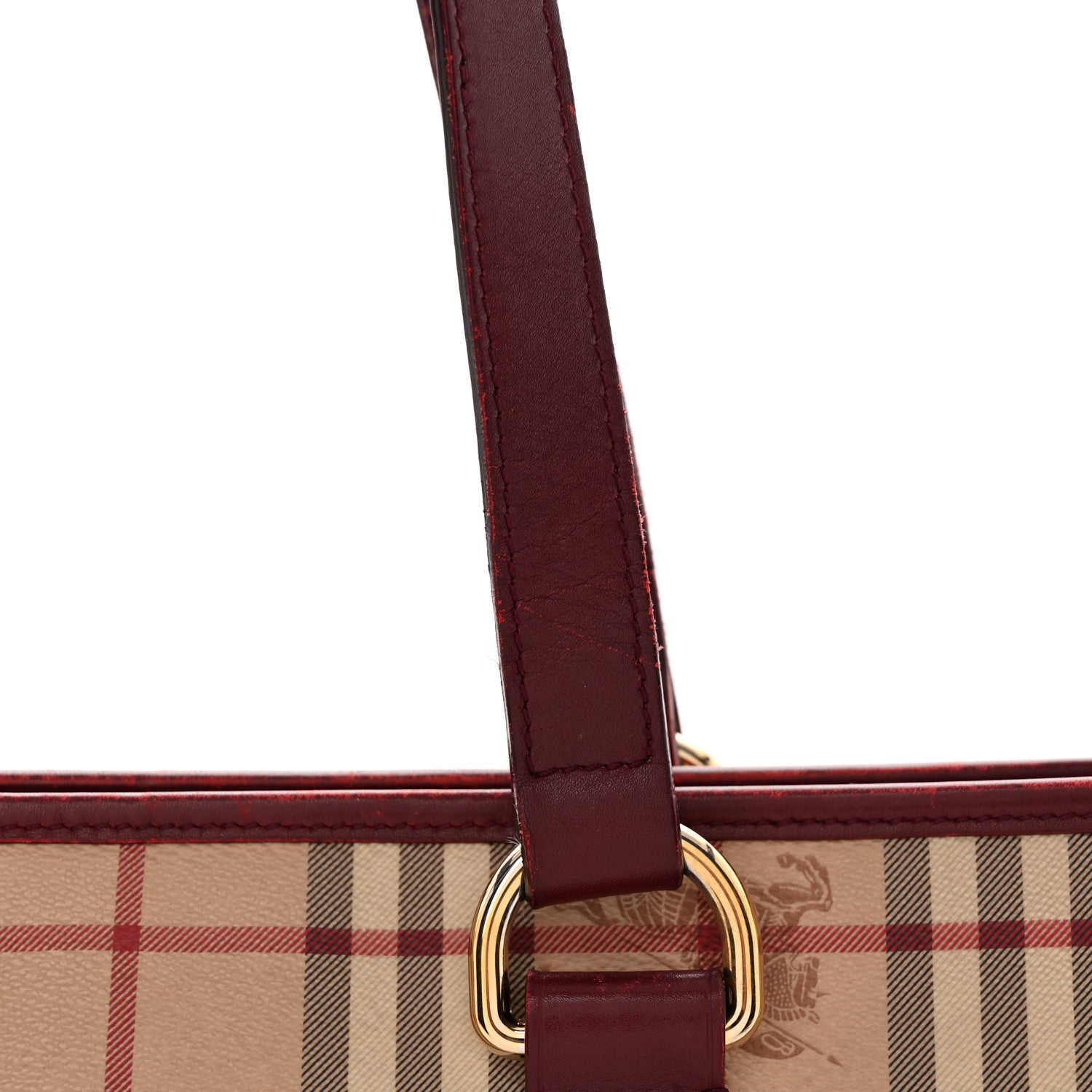 Burberry Haymarket Check Medium Regent Tote Red 11 of 14