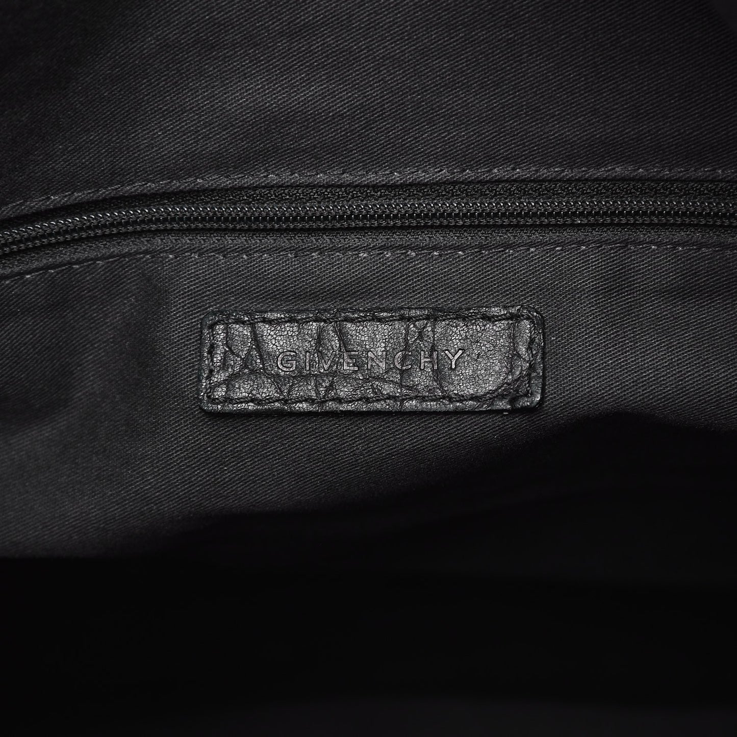 Calfskin Crocodile Embossed Large Nightingale Black
