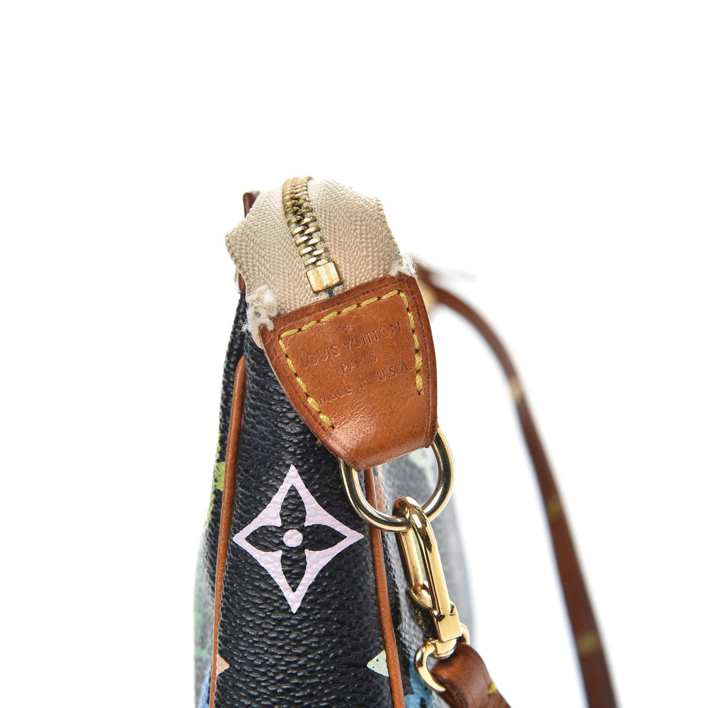 Monogram Multicolor Pochette Accessories Black