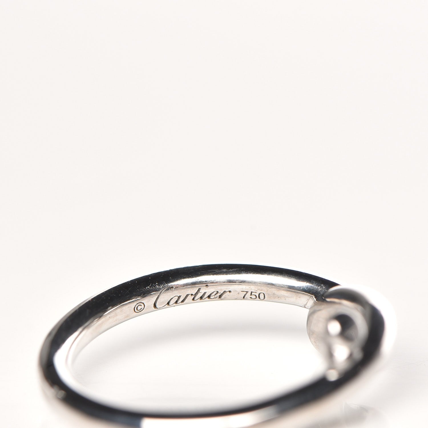 Cartier 18K White Gold Entrelaces Ring 50 5.75 4 of 6
