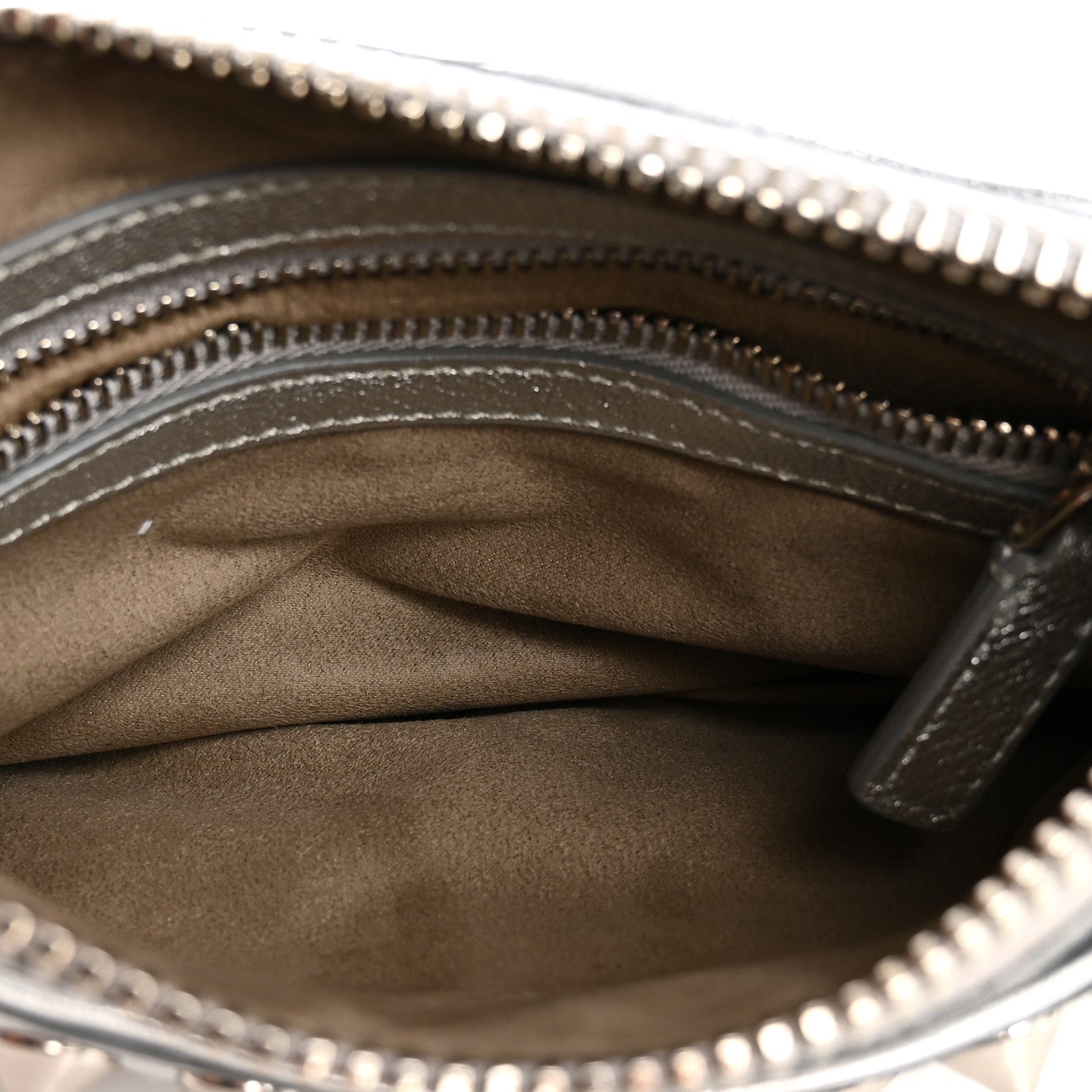 Tom Ford Pebbled Calfskin Studded Clutch Silver 5 of 9
