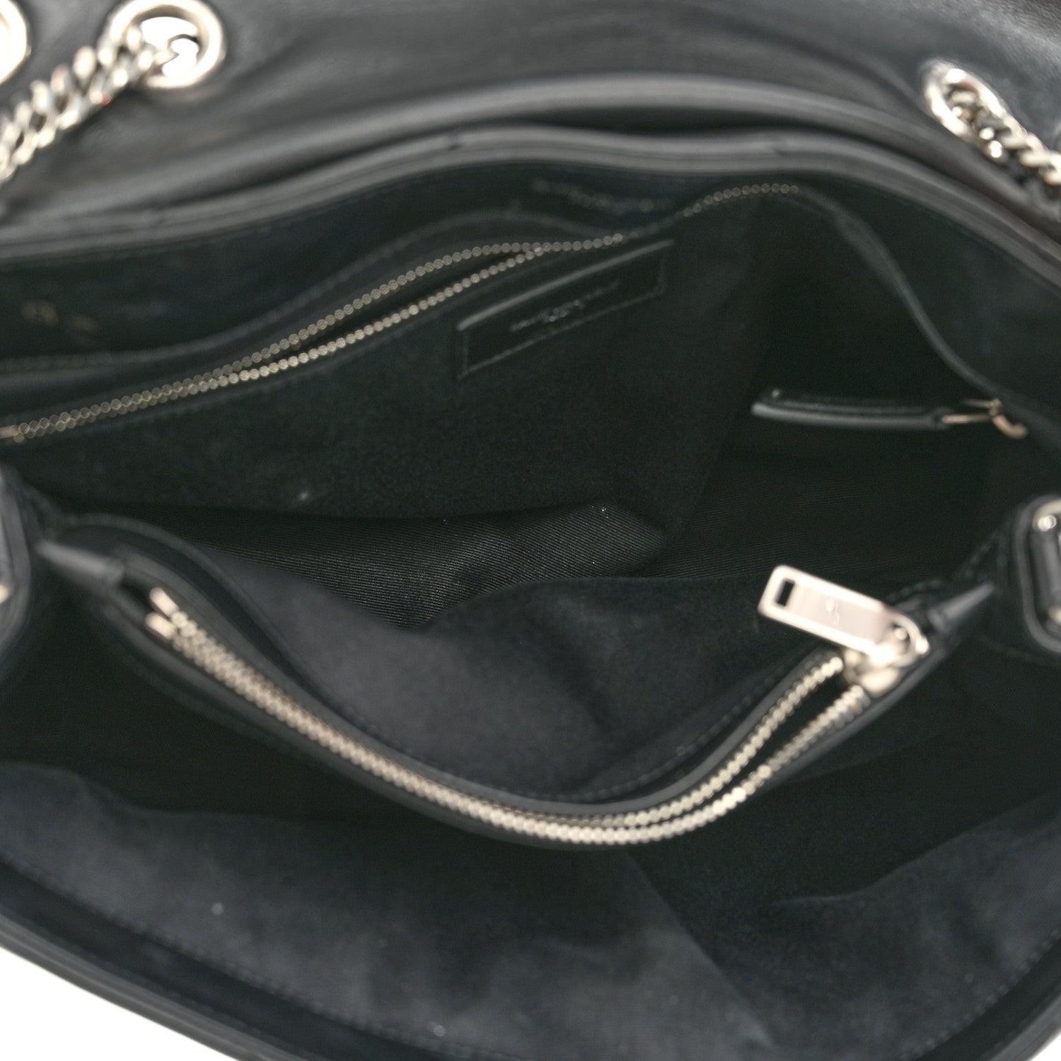 Saint Laurent Calfskin Y Quilted Monogram Medium Loulou Chain Satchel Black 5 of 11