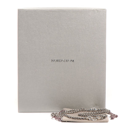 David Yurman Sterling Silver Pave Diamond Double Wheat Chain Necklace 6 of 6