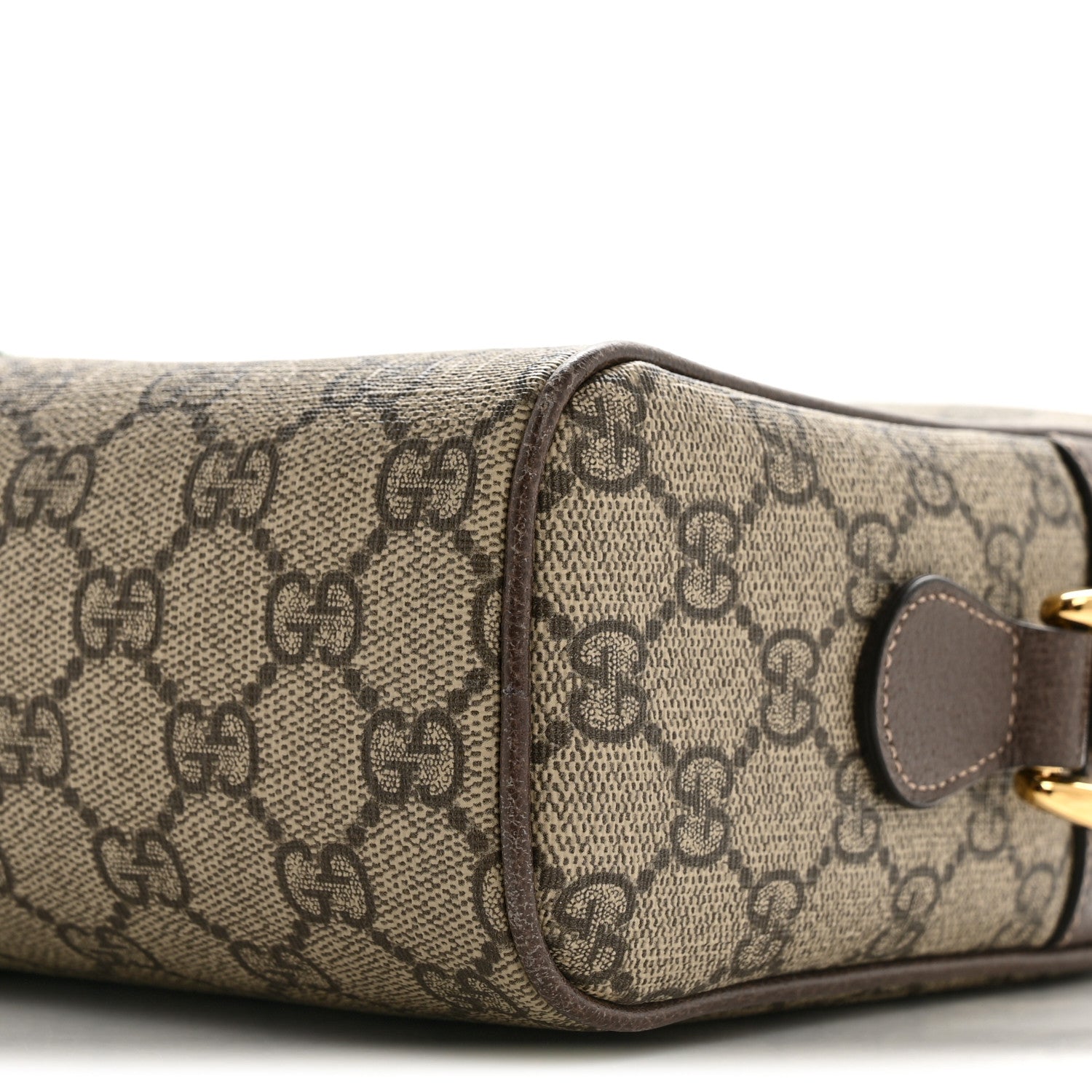 Gucci GG Supreme Monogram Web Small Ophidia Shoulder Bag Brown 10 of 15