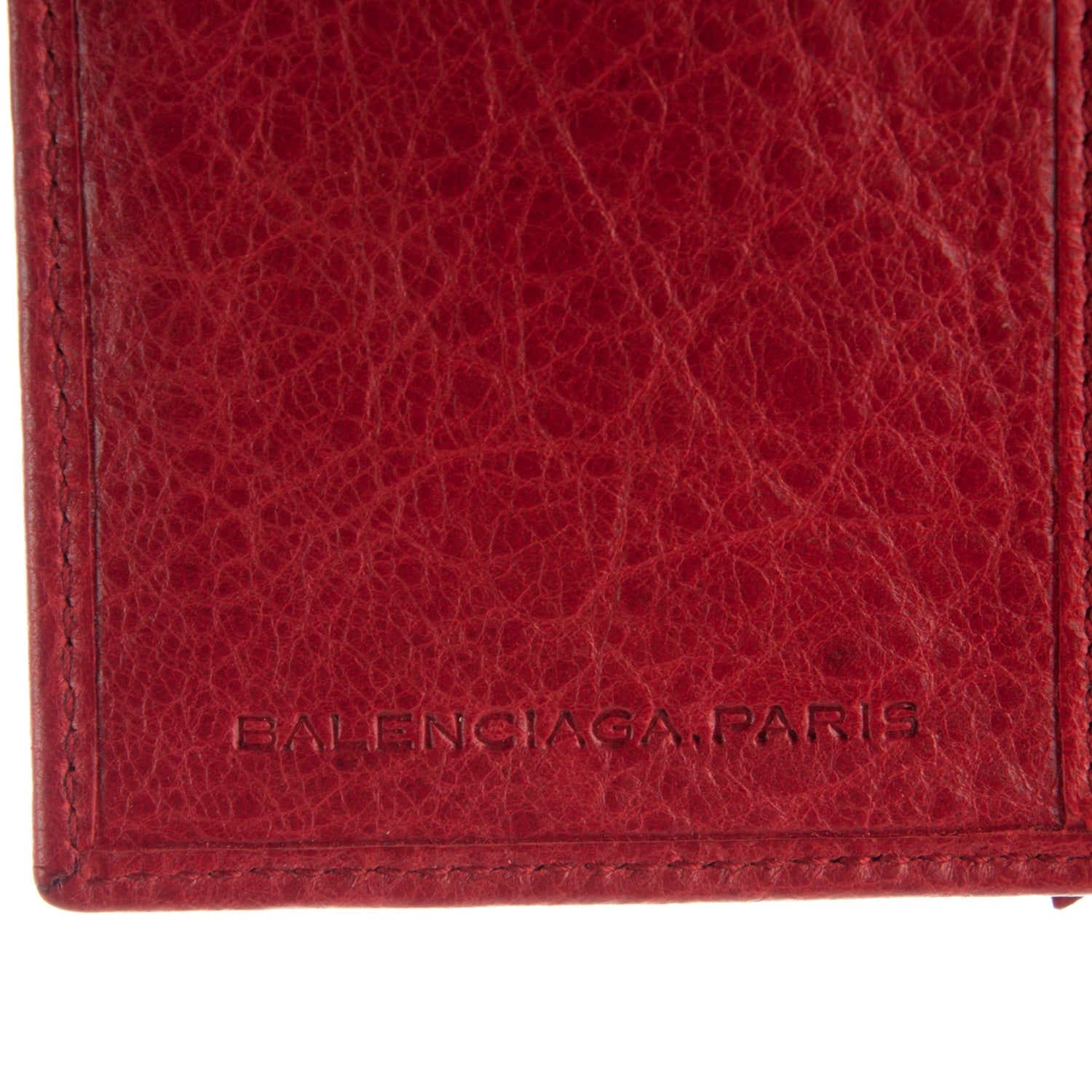 Balenciaga Agneau Classic Hardware Money Wallet Rouge Coquelicot 6 of 7