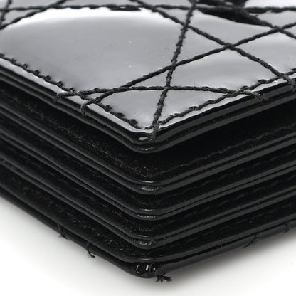 Christian Dior Patent Cannage Lady Dior 5-Gusset Card Holder Black 5 of 10