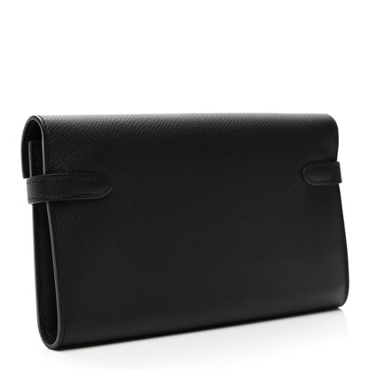 Hermes Epsom Kelly Longue Wallet Black 3 of 8