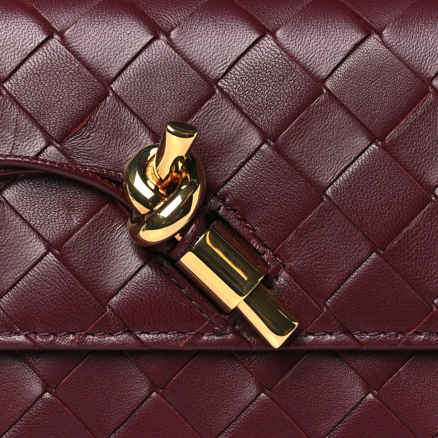 Nappa Intrecciato Long Andiamo Top Handle Barolo