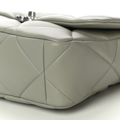 Chanel Lambskin Quilted Large Chanel 19 Flap Grey 10 of 10