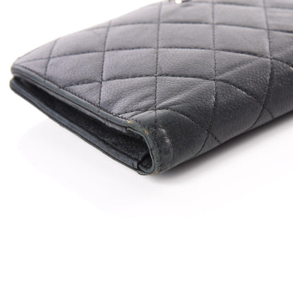 Chanel Caviar Calfskin Quilted Yen Wallet Black 5 of 12