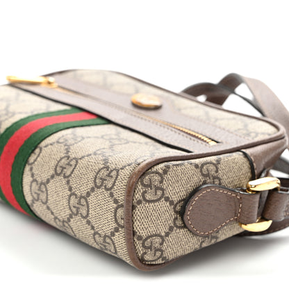 Gucci GG Supreme Monogram Web Mini Ophidia Shoulder Bag Brown 11 of 11