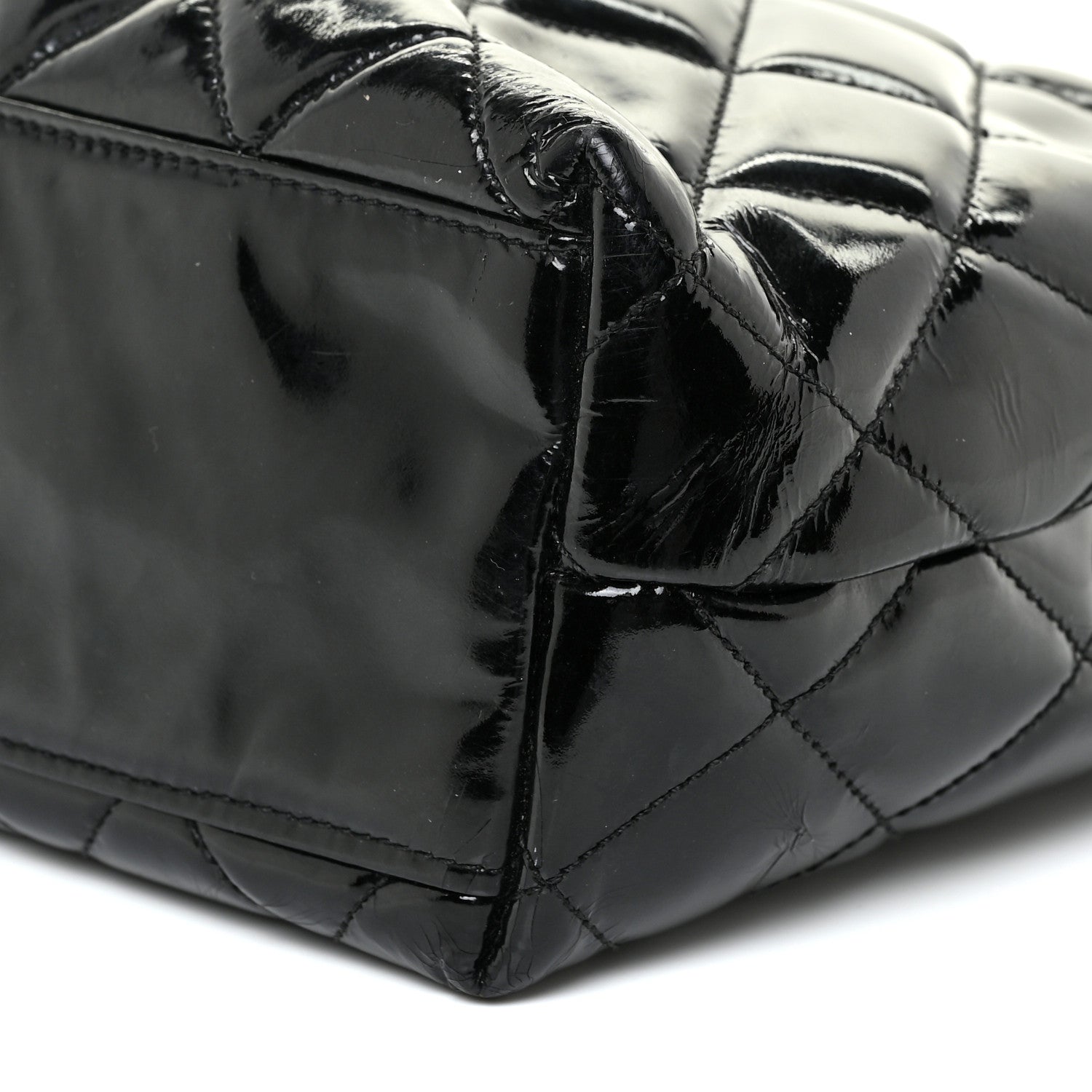 Chanel Patent Quilted Tote Black 10 of 21