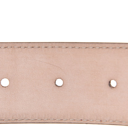 Gucci Soft Guccissima Margaux Calfskin Nickel Interlocking G 37mm Belt 95 38 Rosso 7 of 7