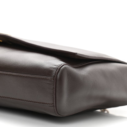 Saint Laurent Smooth Calfskin Suede Medium Reversible Monogram Kate Satchel Military Brown 9 of 9