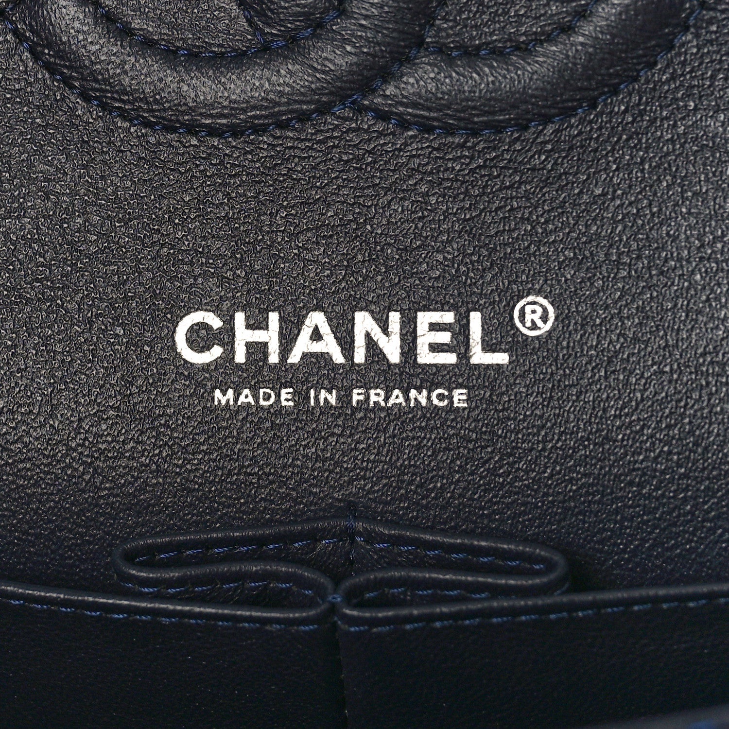 Chanel Tweed Crystal Quilted Embroidered Medium Double Flap Navy 6 of 9