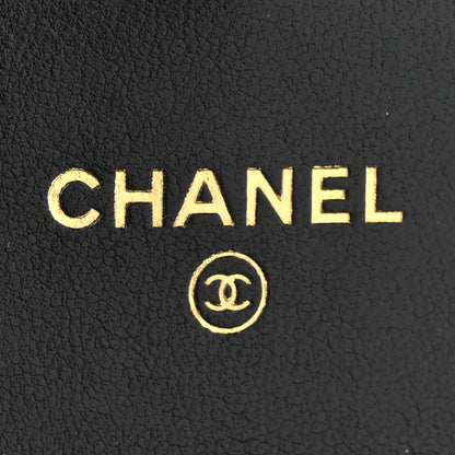 Chanel Lambskin Quilted Chanel 19 Flap Coin Purse With Chain Black 6 of 11