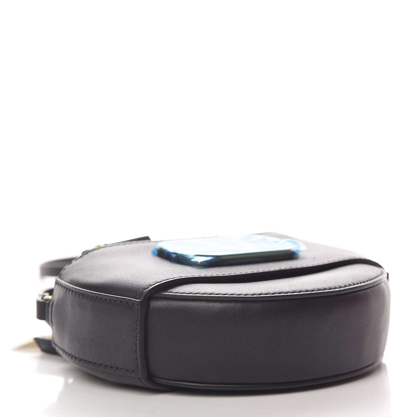 Calfskin VLogo Round Crossbody Bag Black